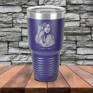Personalized 30oz Tumbler Pet Portrait